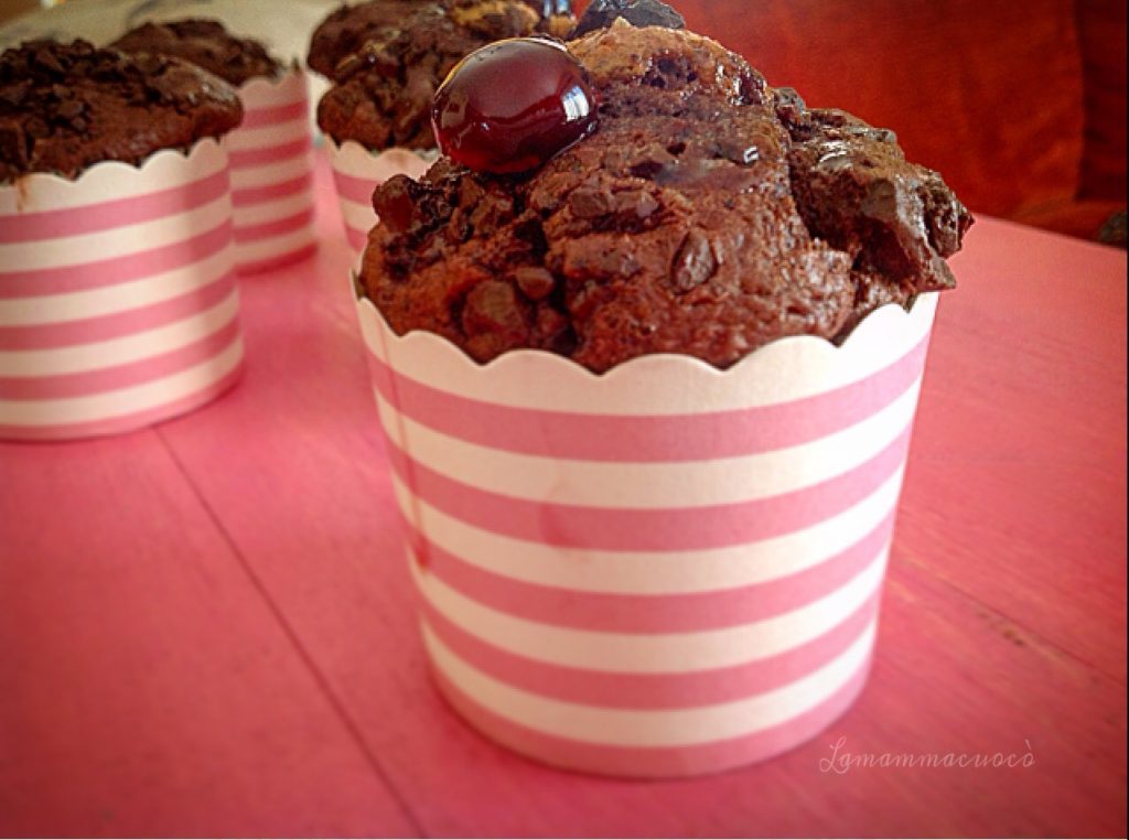muffin al doppio cioccolato