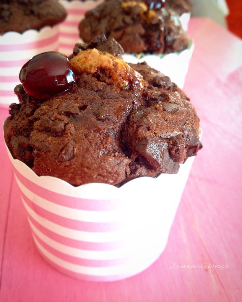 muffin al doppio cioccolato